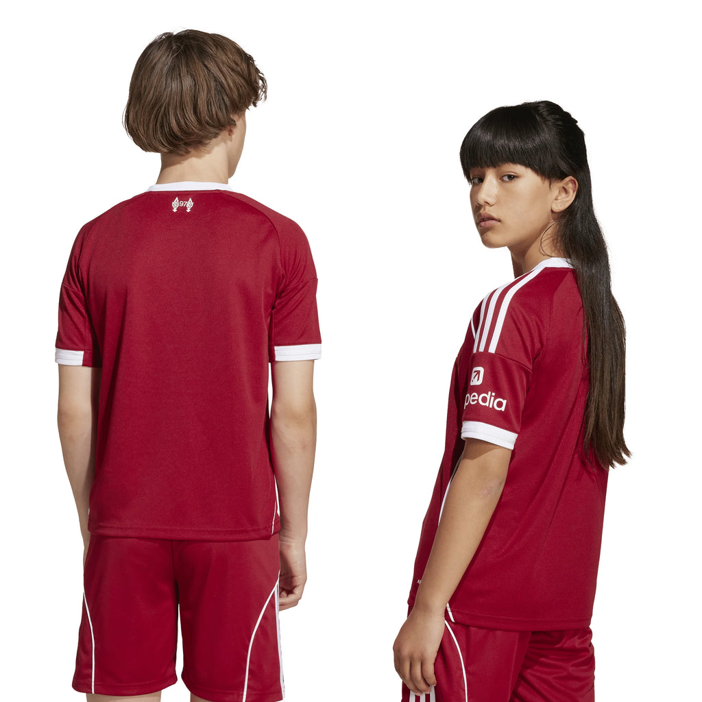 adidas Liverpool FC Home Youth Soccer Jersey 25 26 Red