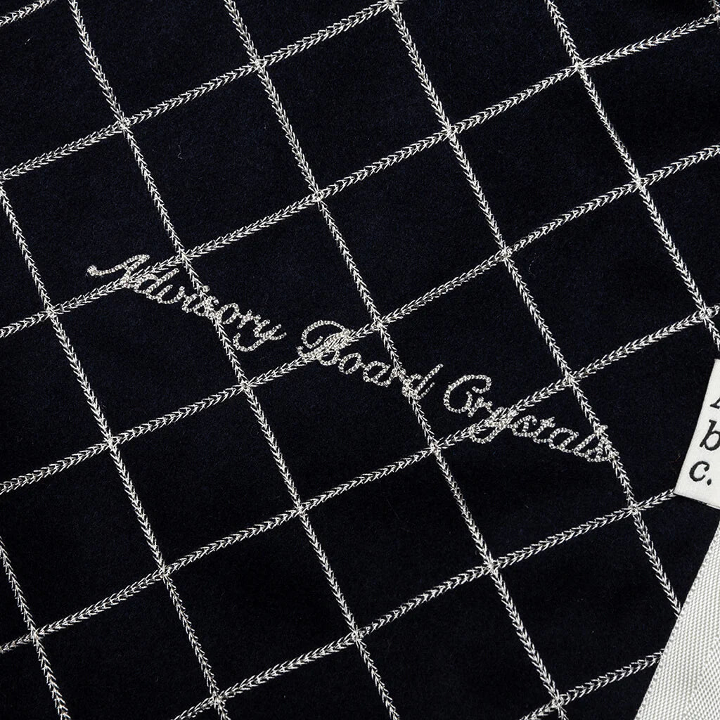 Abc Diamond Chain Stitch Quilted Wool Zipper Breakaway Pants Navy