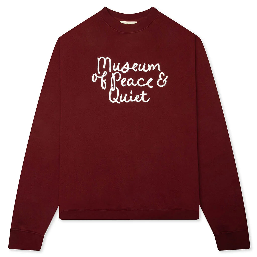 Scribble Crewneck Burgandy