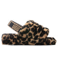 Womens Fluff Yeah Slide Panther Print Butterscotch