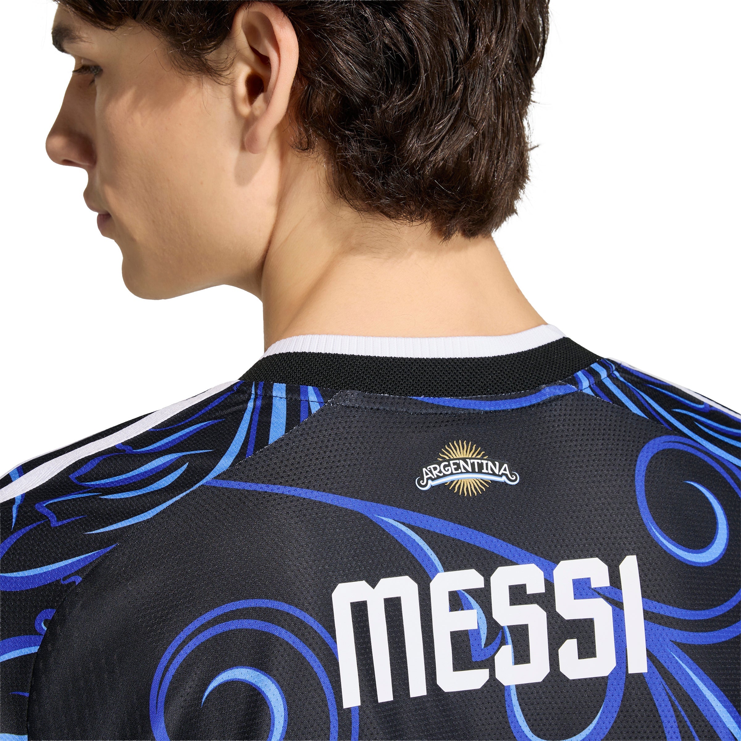 adidas Argentina Away Authentic Messi Mens Soccer Jersey 2026 Black Blue