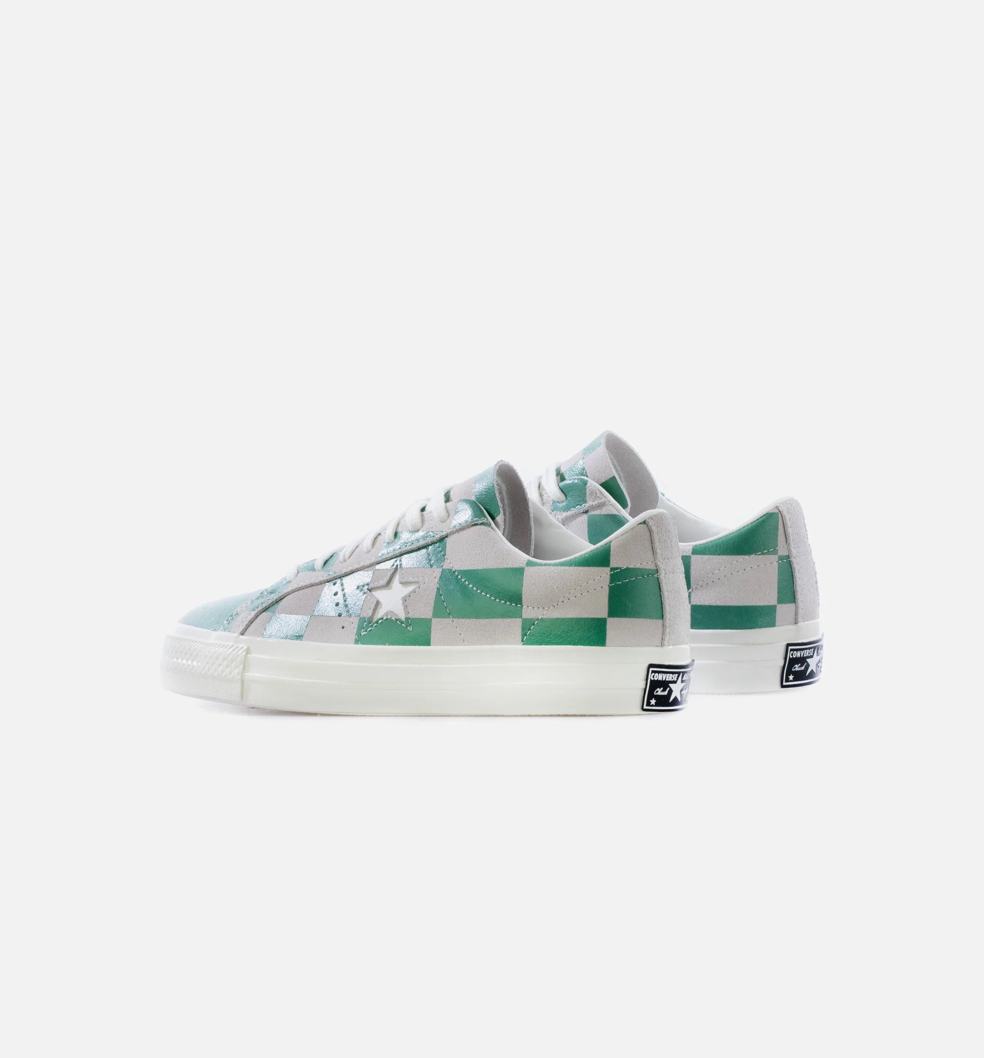 One Star Warped Board Low Top Mens Lifestyle Shoes White Medium Green