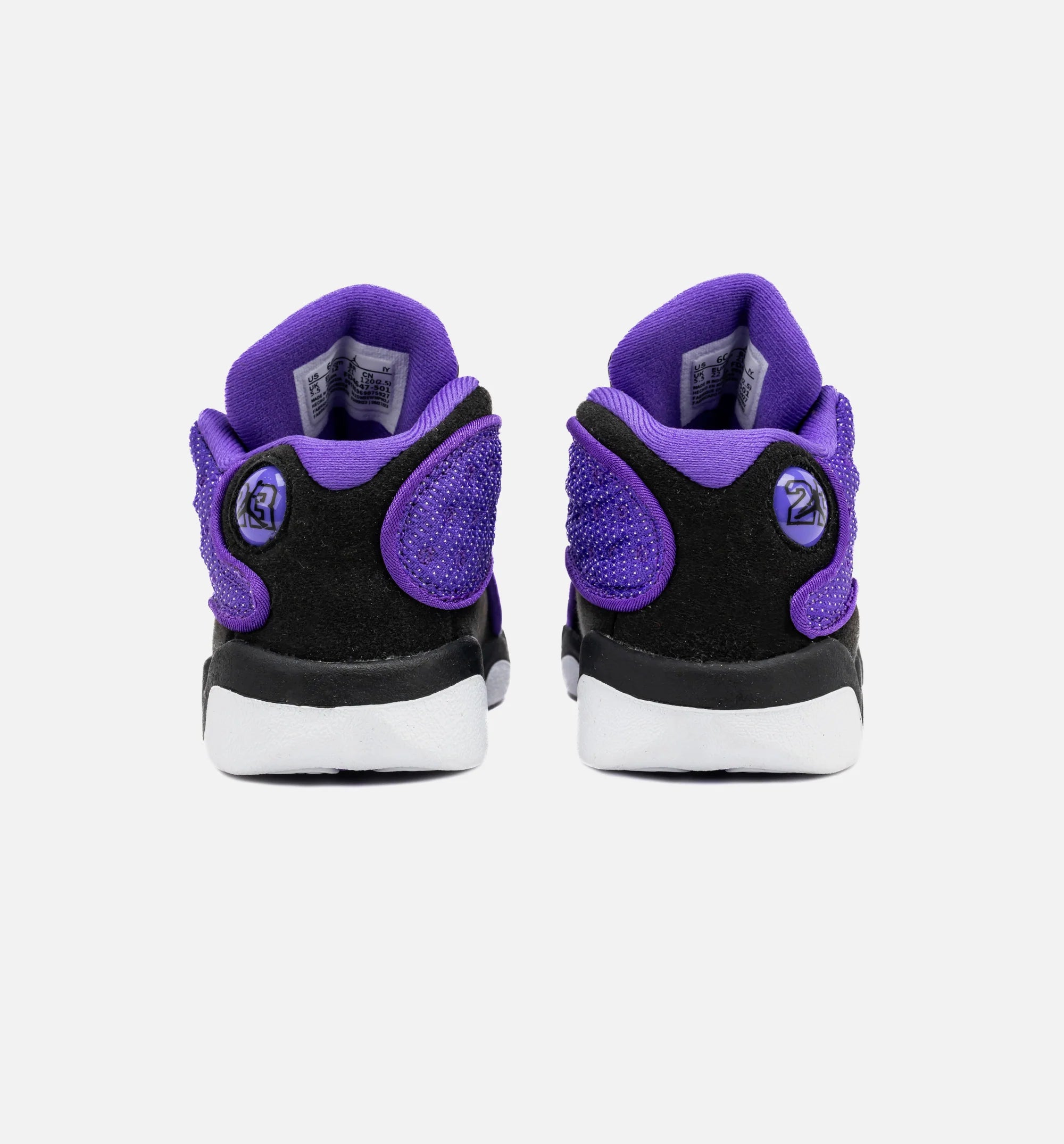 Air Jordan 13 Retro Purple Venom Infant Toddler Lifestyle Shoe Black Purple