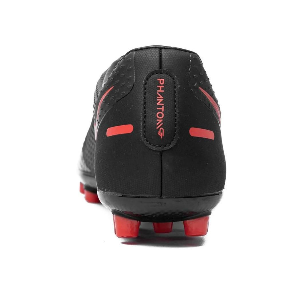Nike Phantom GT Academy AG Artificial Grass Soccer Cleats Black Chile Red Dark Smoke Grey