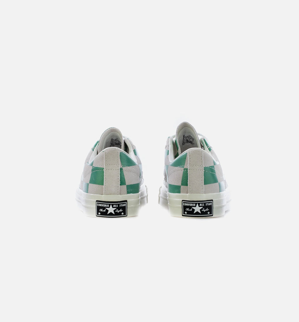 One Star Warped Board Low Top Mens Lifestyle Shoes White Medium Green