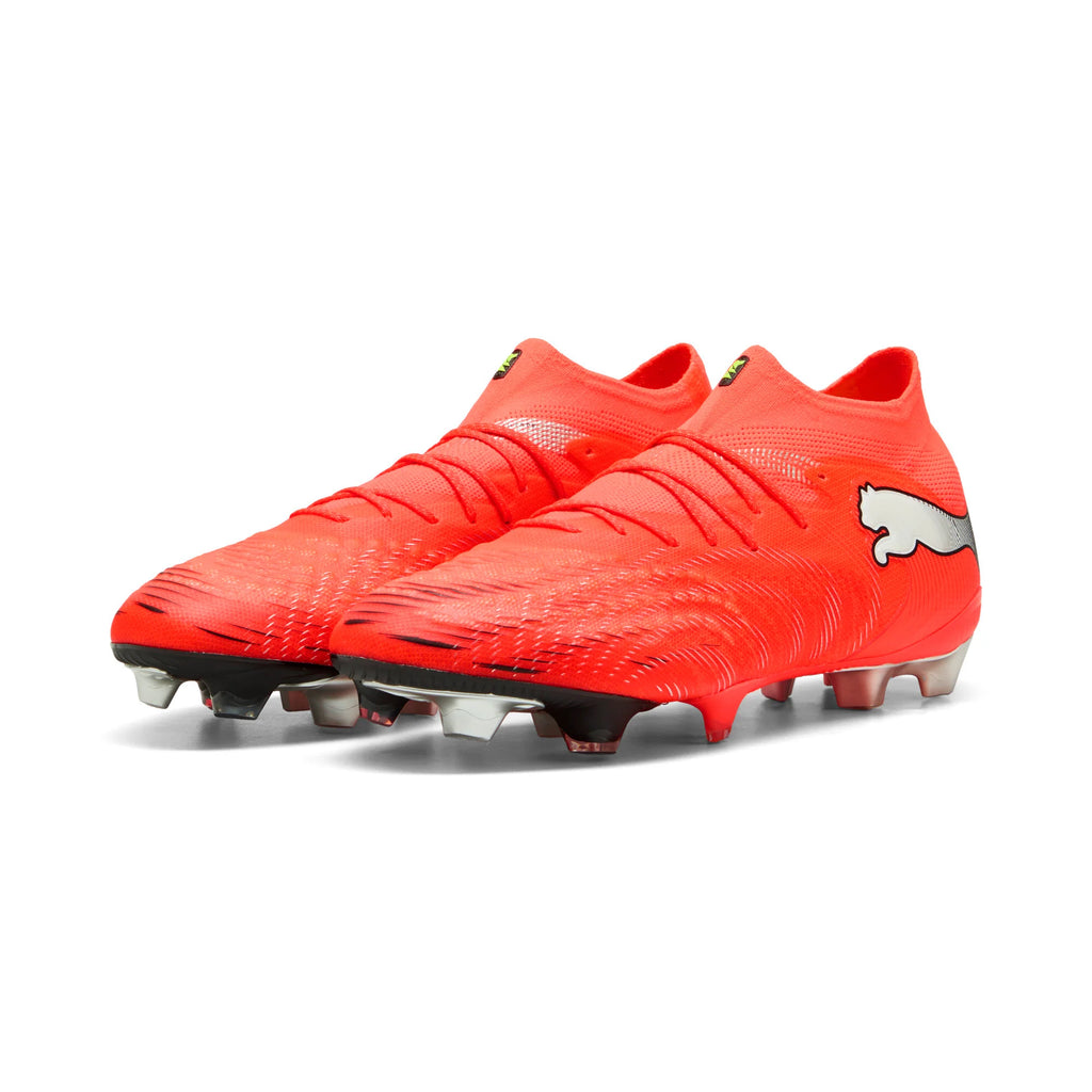 PUMA Future 9 Ultimate FG Firm Ground Mens Soccer Cleats Red White Black