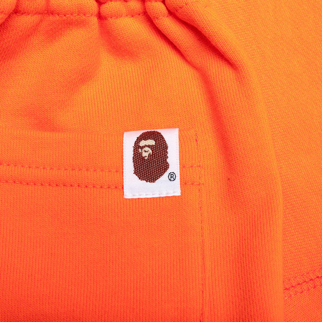 Kids Bape Pigment Dye Sweat Shorts Orange