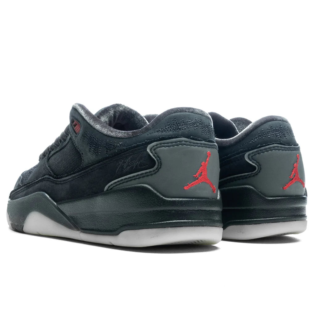 Air Jordan x WHO DECIDES WAR Womens Flight Court Black Varsity Red Off Noir Muslin