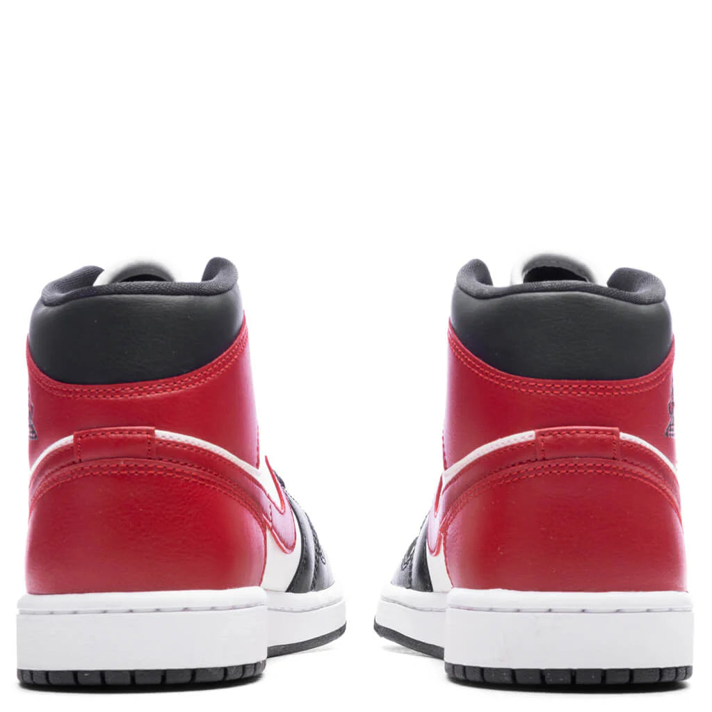 Womens Air Jordan 1 Mid Sail Gym Red Off Noir