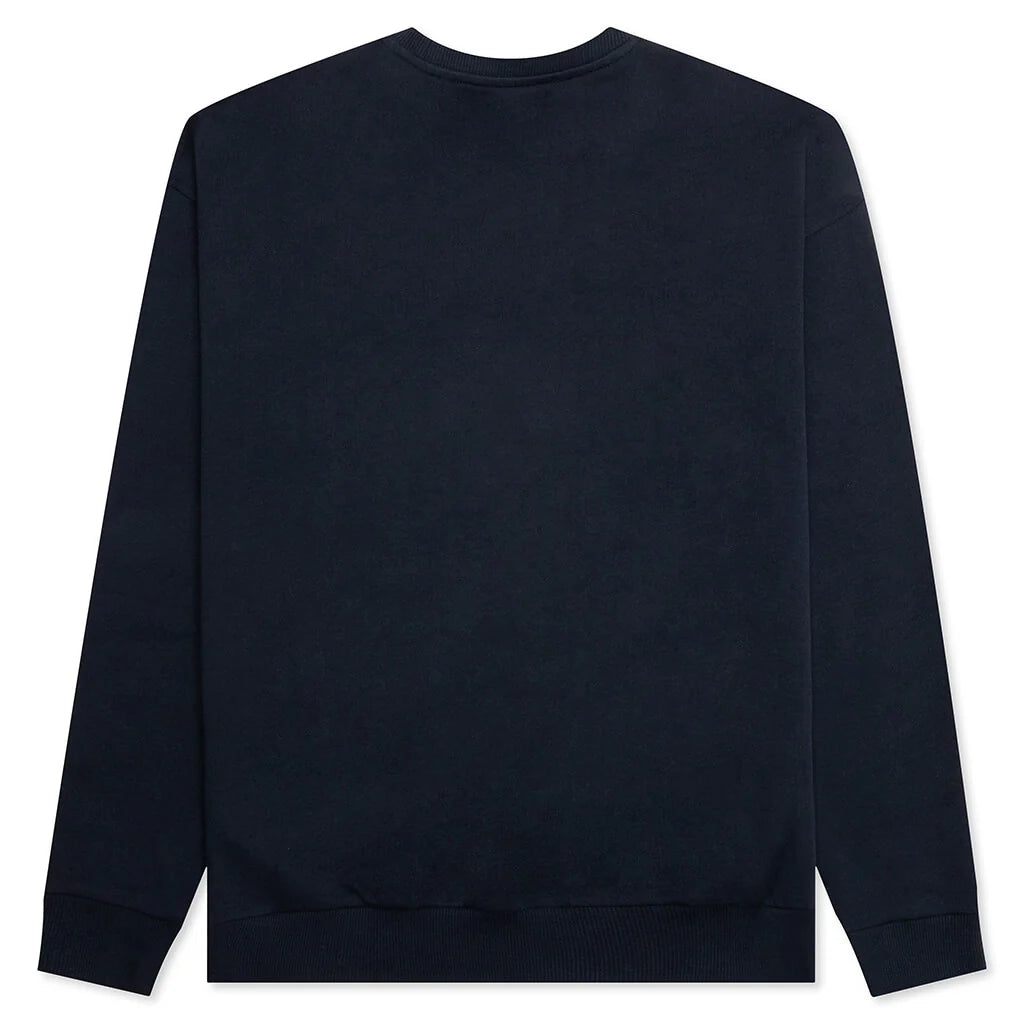Logo Embroidery Sweatshirt Navy