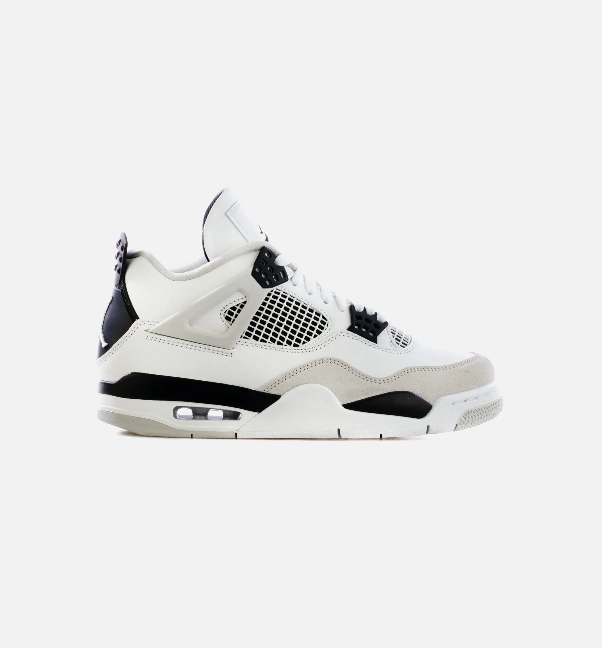 Air Jordan 4 Retro Military Black Mens Lifestyle Shoes White Black Limit One Per Customer