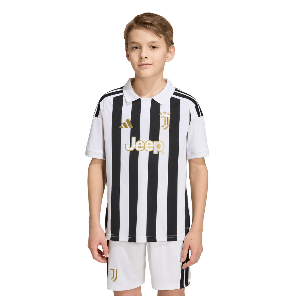adidas Juventus Home Youth Soccer Jersey 26 27 White Black