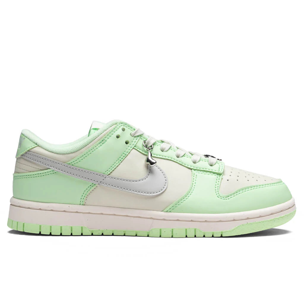 Womens Dunk Low Next Nature Sea Glass Light Silver Vapor Green Sail