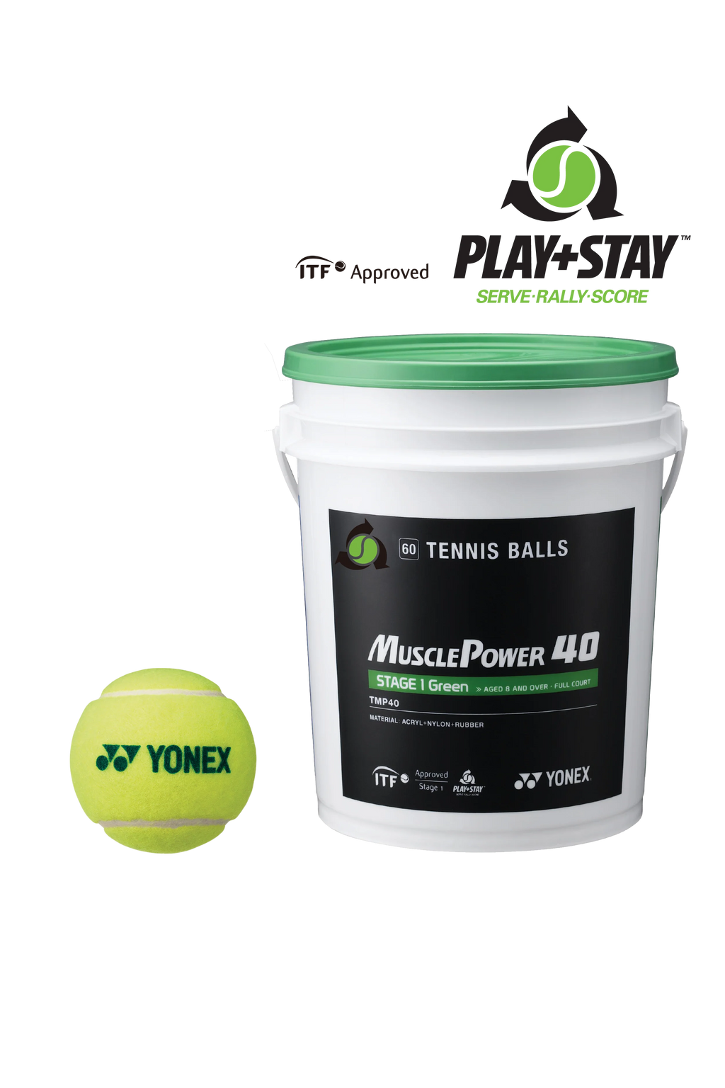 COLOURED TRAINING BALLS BUCKET 60 BALLS STAGE 1