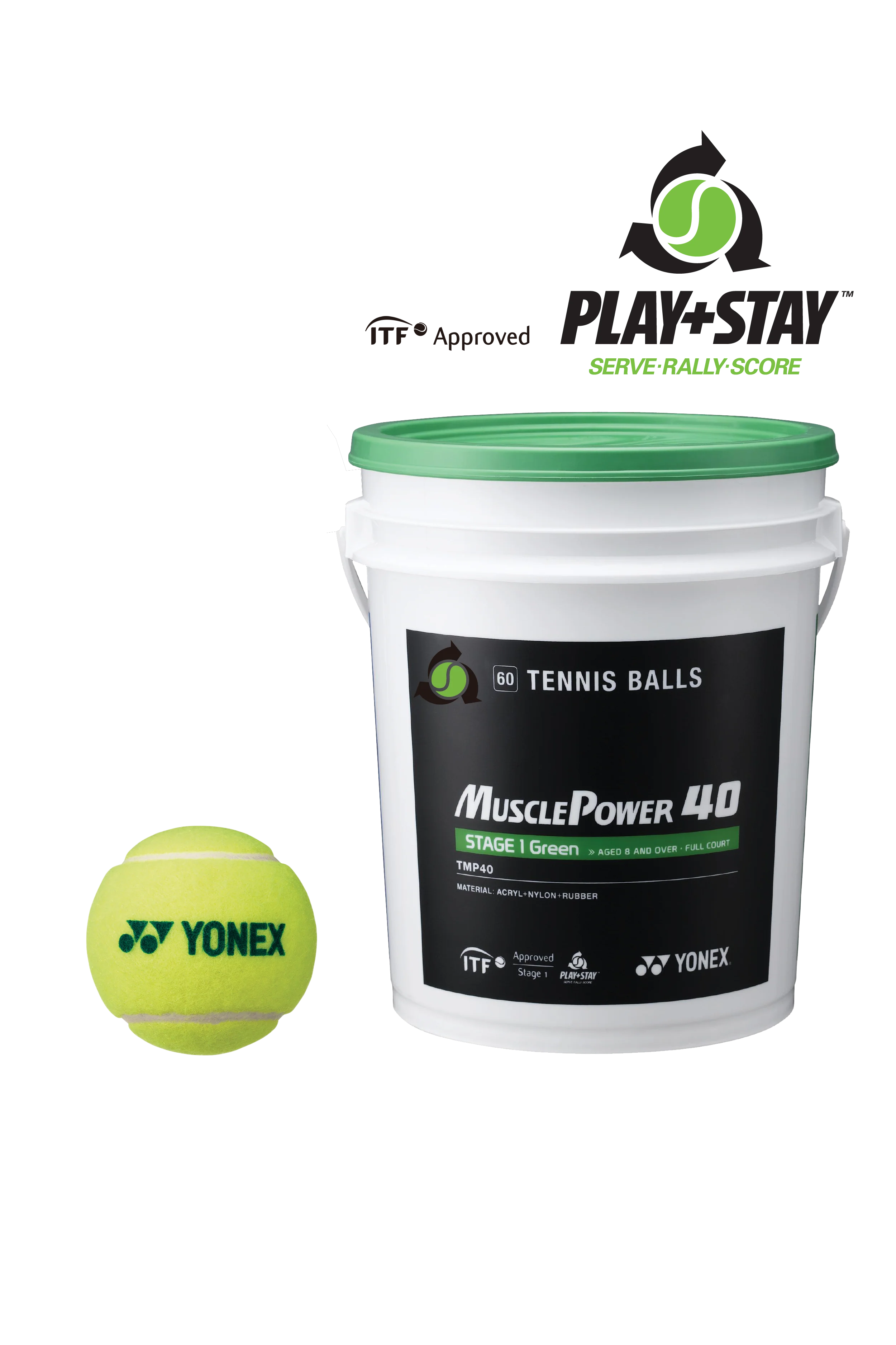 COLOURED TRAINING BALLS BUCKET 60 BALLS STAGE 1