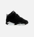 Air Jordan 6 Retro Metallic Silver Preschool Lifestyle Shoe Black