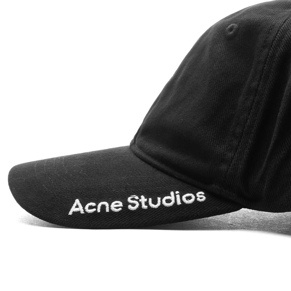 Embroidered Logo Baseball Cap Black