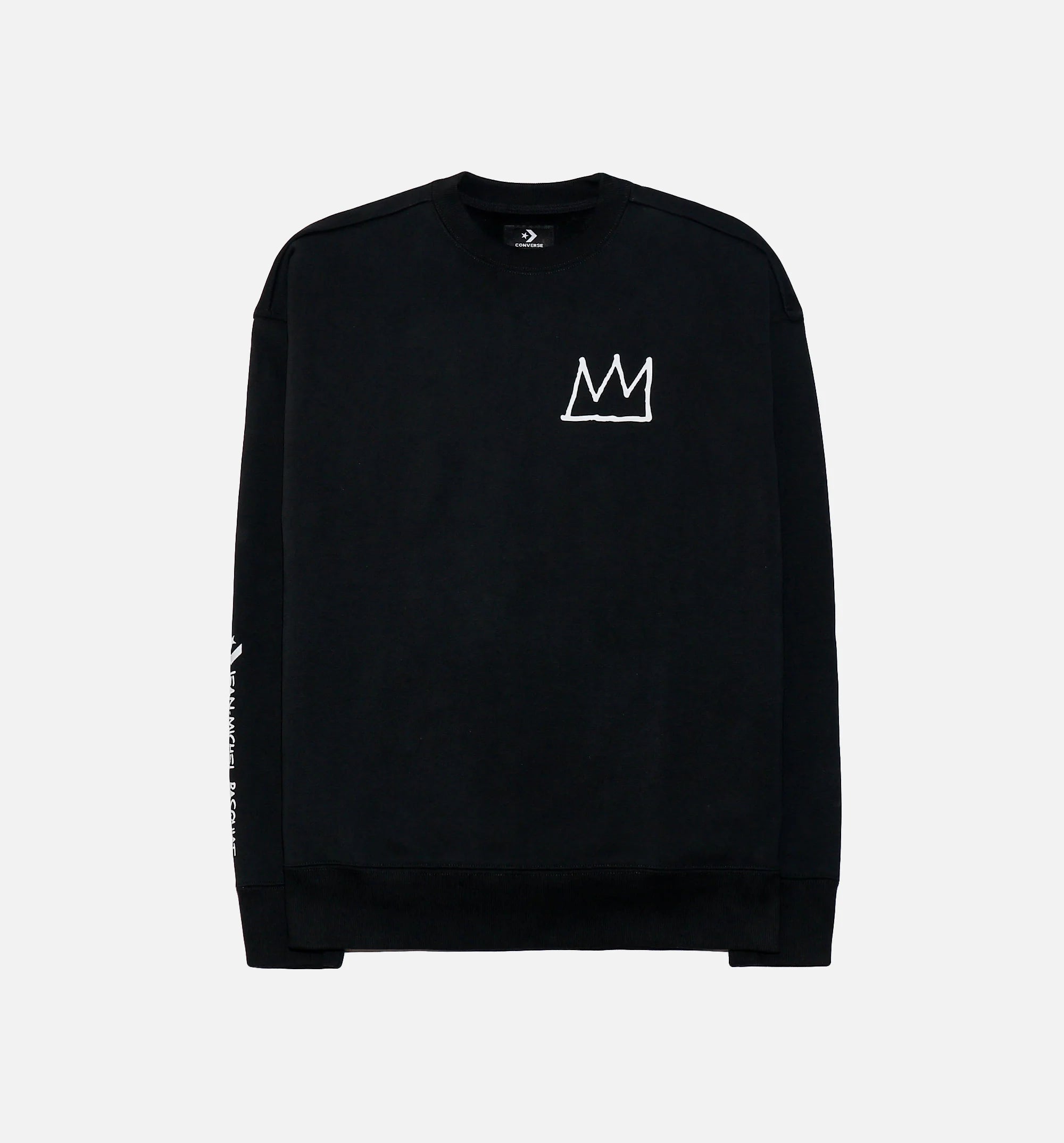 World Famous By Jean Michel Basquiat Fleece Crew Mens Crew Black