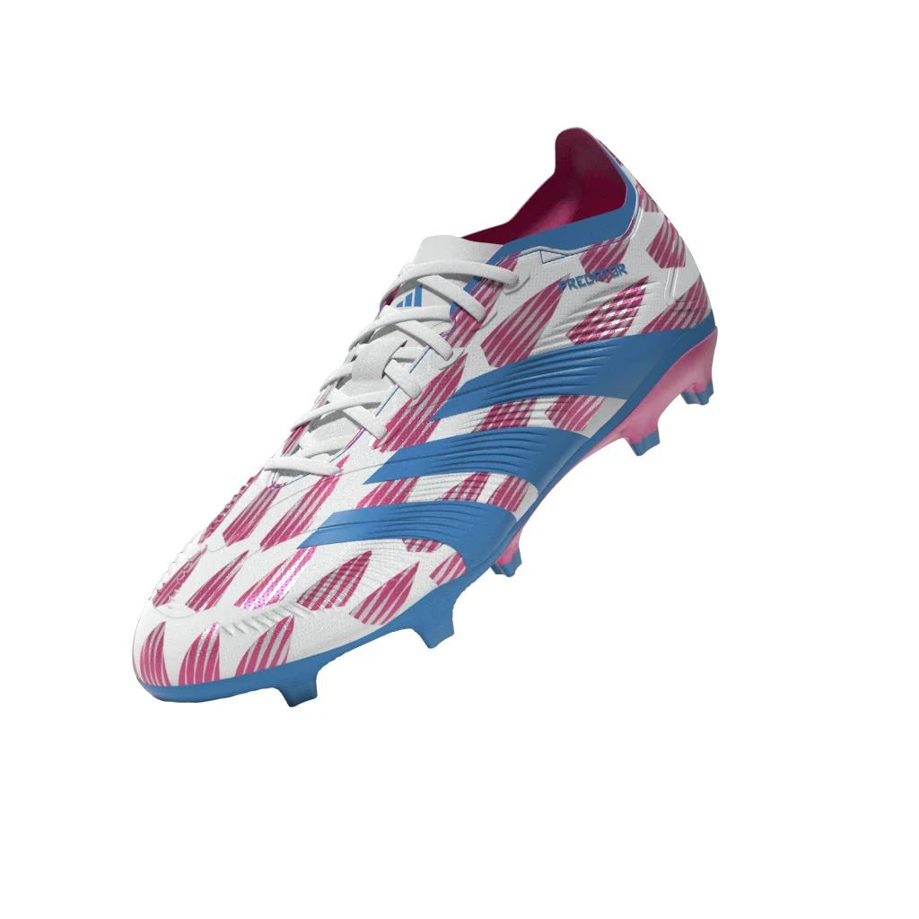 adidas Predator League FG Firm Ground Soccer Cleats White Solar Blue Solar Pink