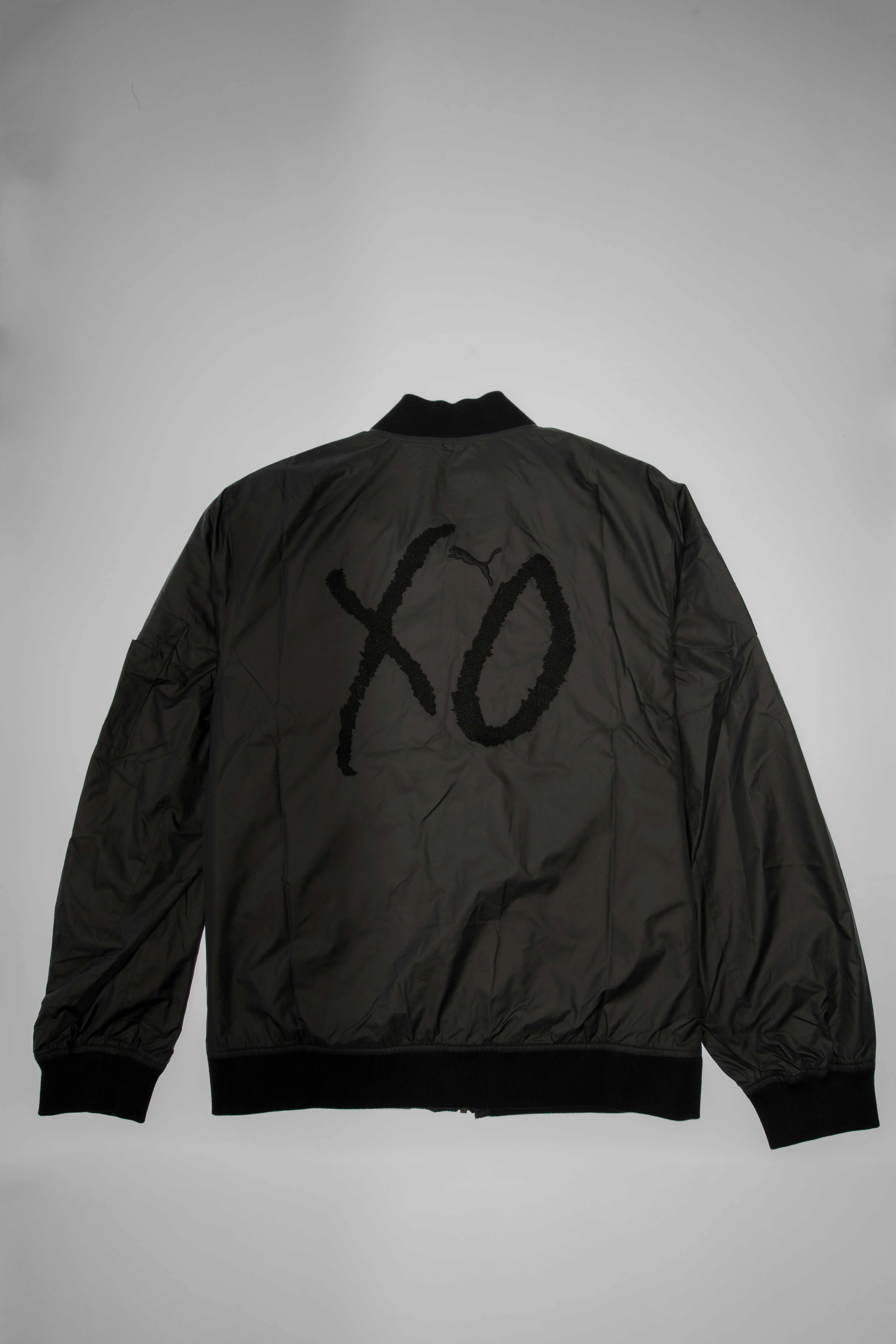 The Weeknd Collection Xo Mens Nylon Bomber Jacket Black Black