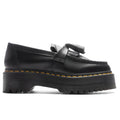 Adrian Leather Platform Tassel Loafers Black Smooth