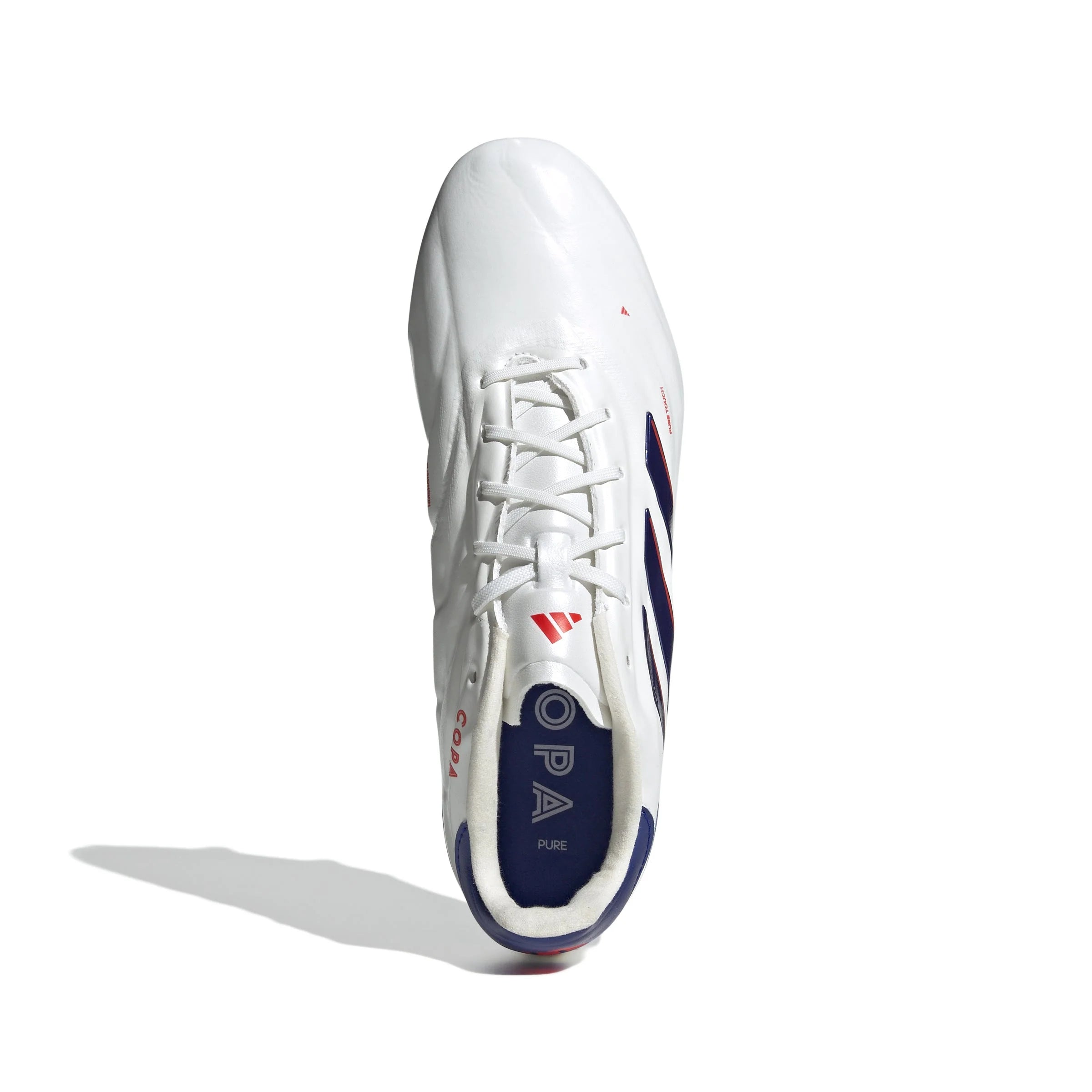 adidas Copa Pure 2 Elite FG Firm Ground Soccer Cleats White Lucid Blue Solar Red