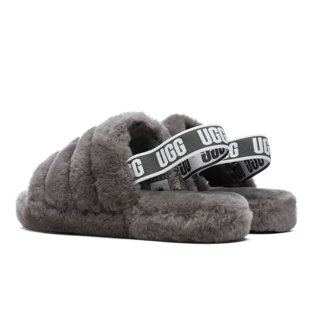 Kids Fluff Yeah Slide Charcoal