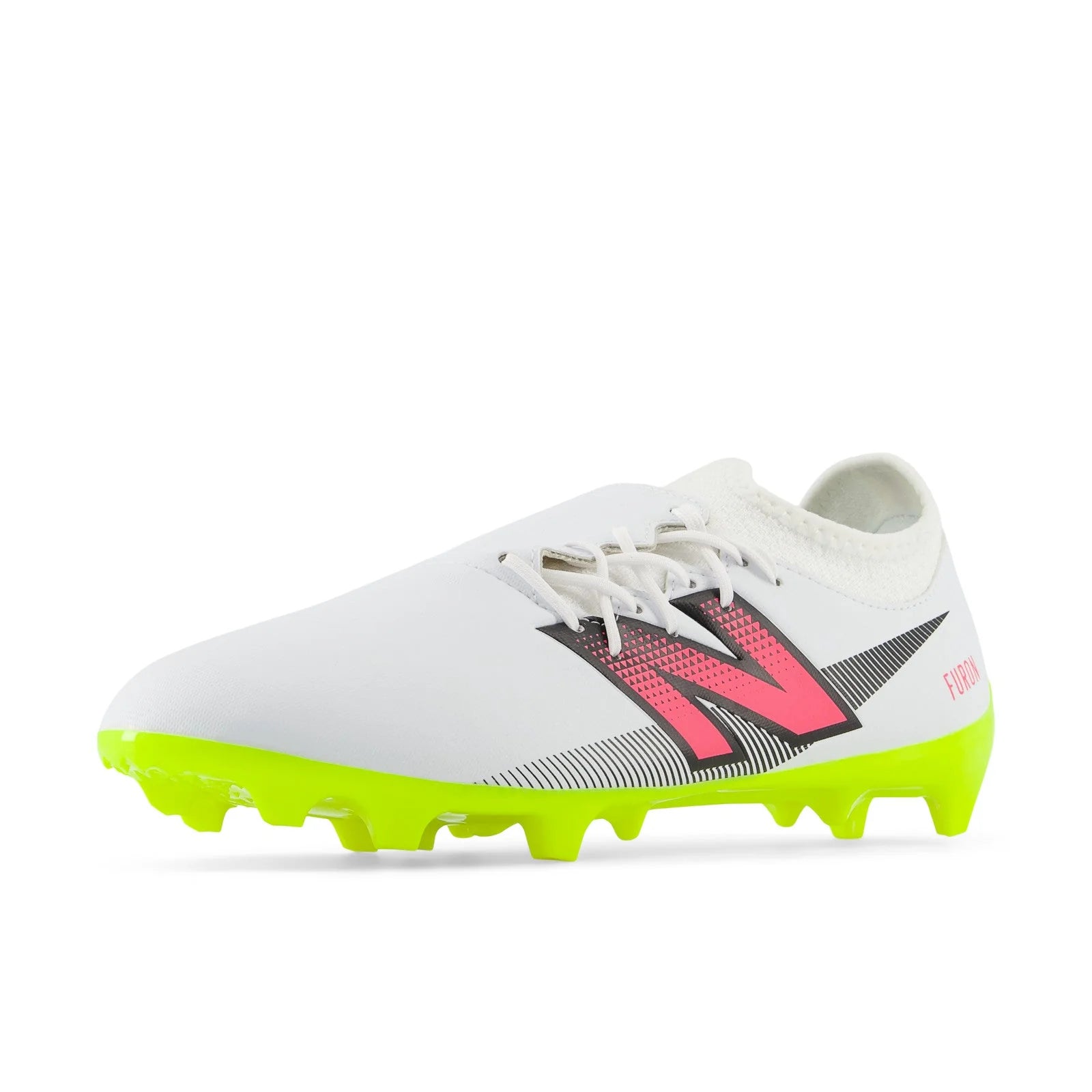 New Balance Furon Dispatch FG V7 Firm Ground Soccer Cleats White Neon Pink Black