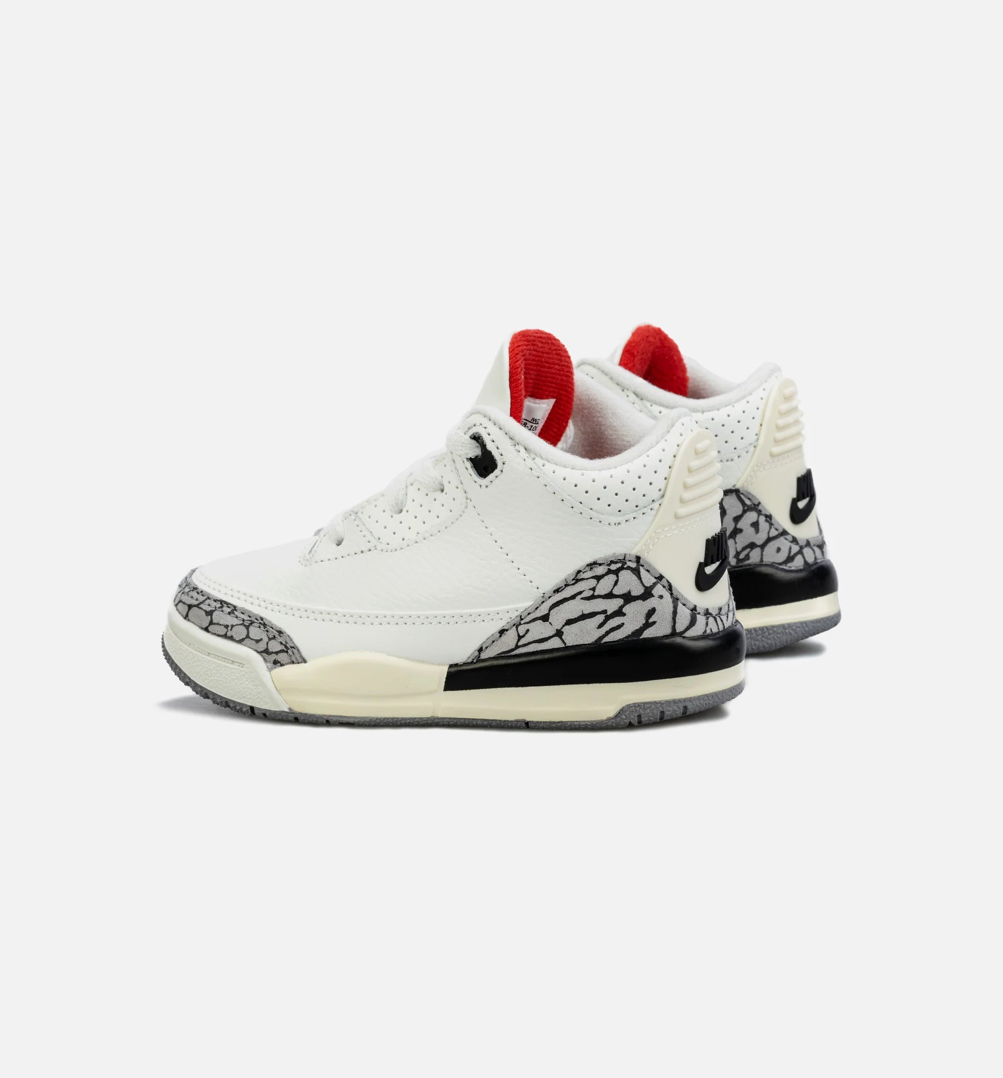 Air Jordan 3 Retro White Cement Reimagined Infant Toddler Lifestyle Shoe White Red Grey