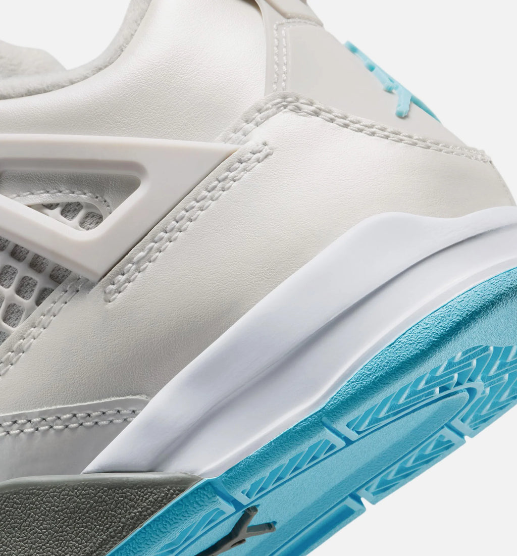 Air Jordan 4 Retro Blue Chill Preschool Lifestyle Shoe Photon Dust Blue Chill Flat Pewter White Blue Tint