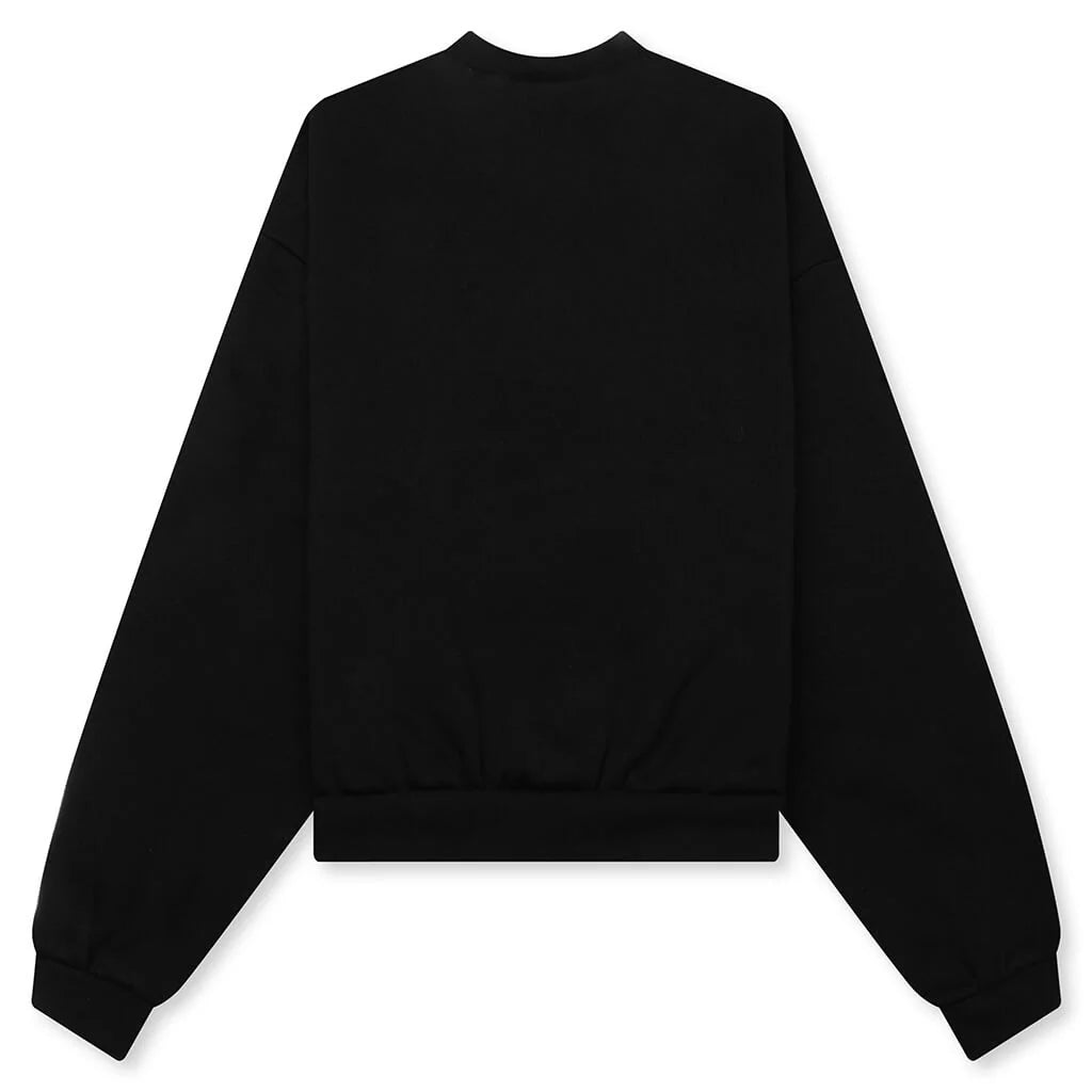 Kids Fleece Crewneck Jet Black