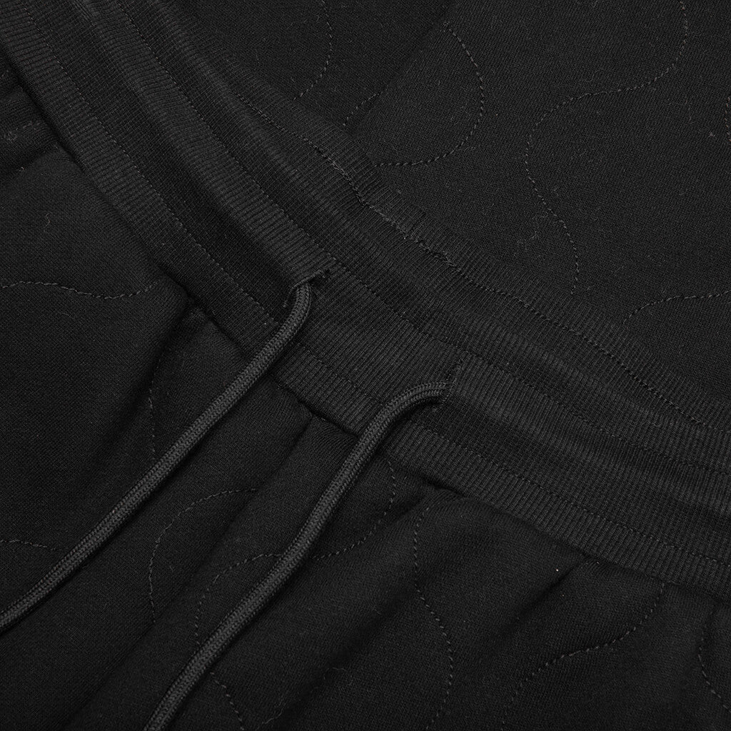 Wave Quilted Easy Pants Black
