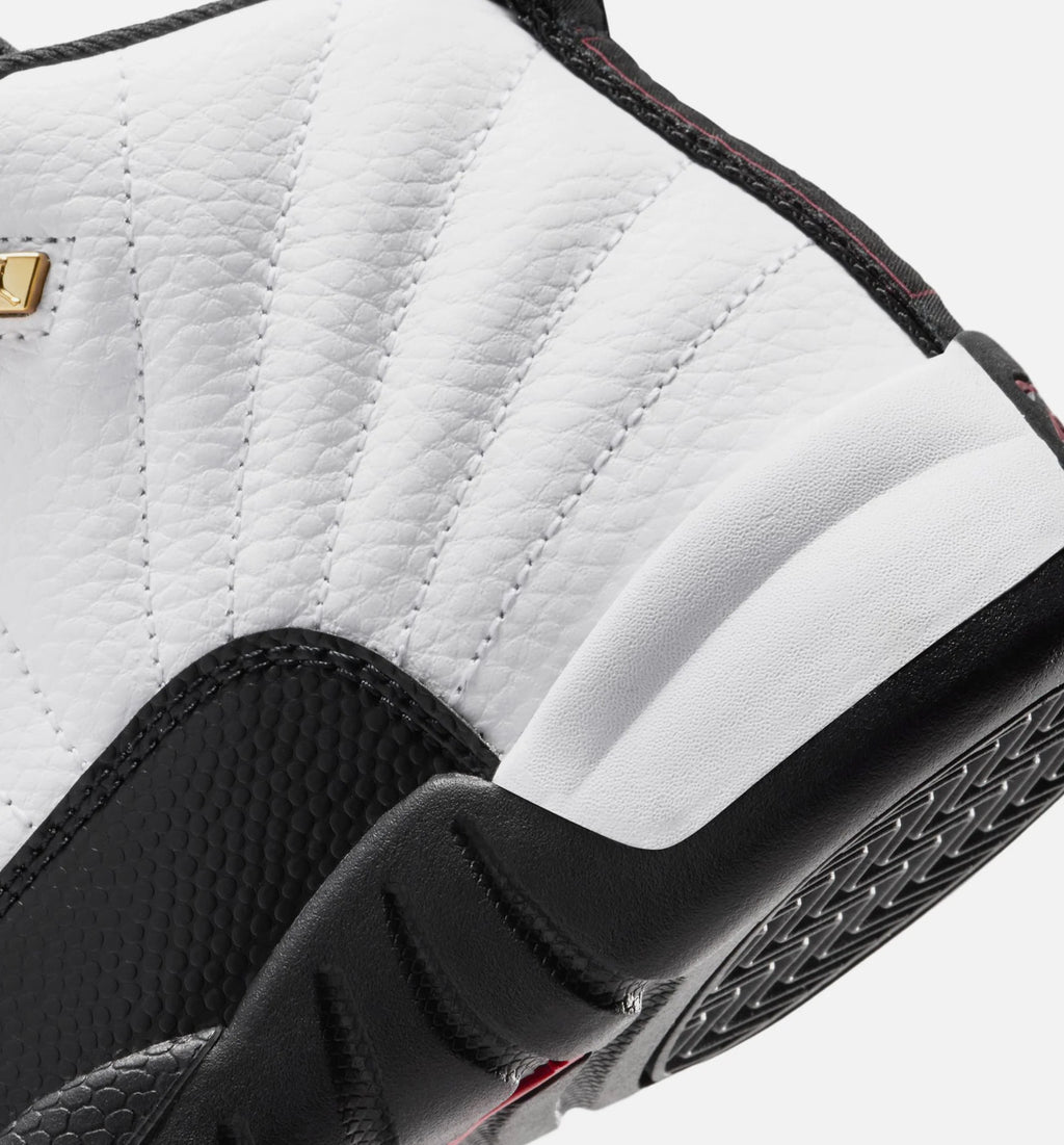 Air Jordan 12 Retro Taxi Preschool Lifestyle Shoe White Black Taxi