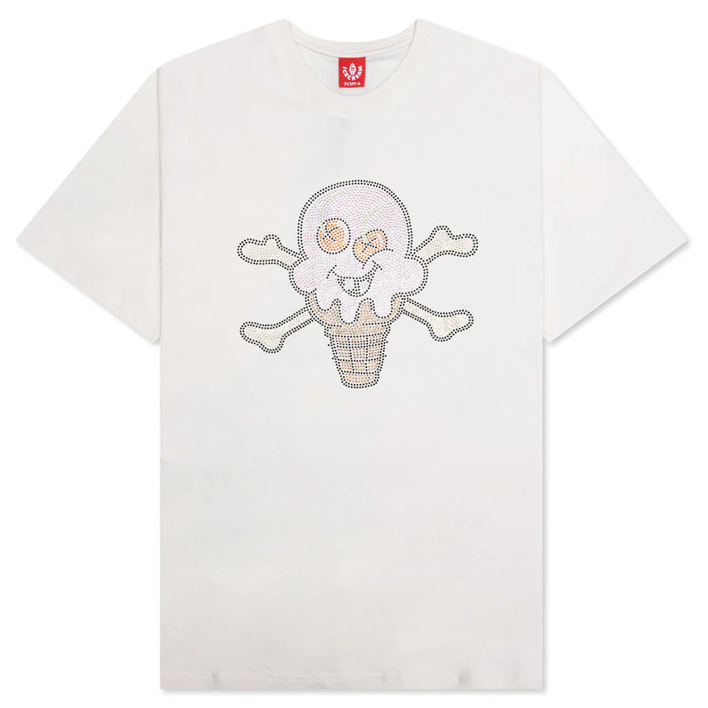 Stones Rhinestones S S Tee Whisper White