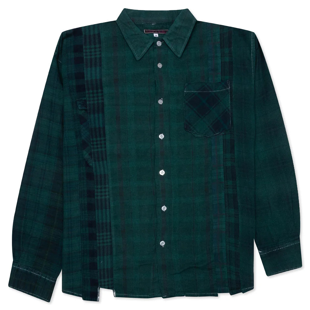 Over Dye 7 Cuts Shirt Green