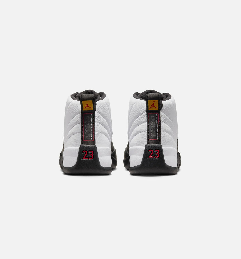 Air Jordan 12 Retro Taxi Mens Lifestyle Shoe White Black Taxi