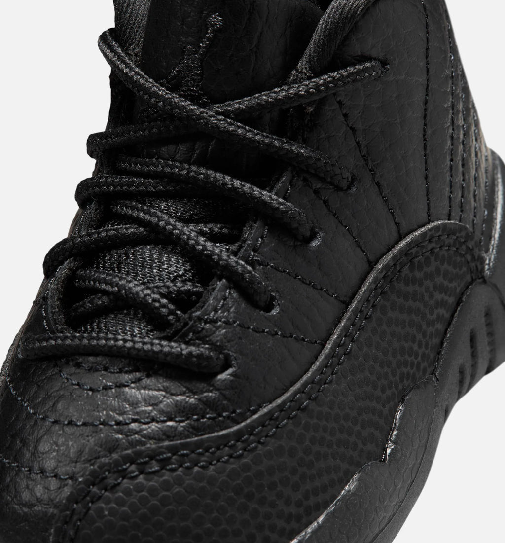 Air Jordan 12 Retro Bloodline Infant Toddler Lifestyle Shoe Black Varsity Red Free Shipping