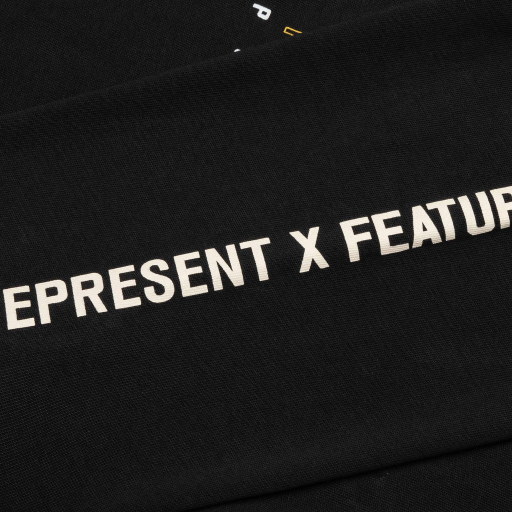 Feature x Represent Head 2 Head L S T Shirt Stained Black