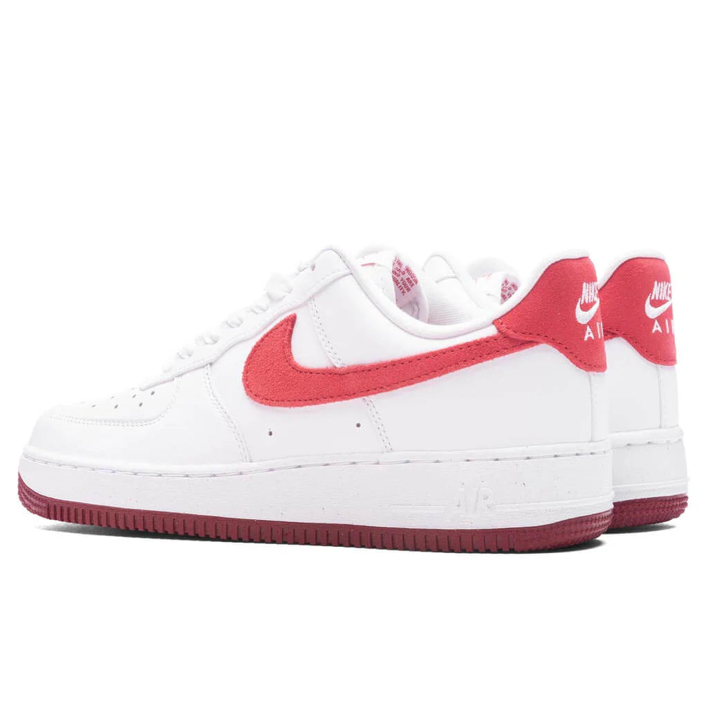 Womens Air Force 1 07 Adobe White Adobe Team Red Dragon Red