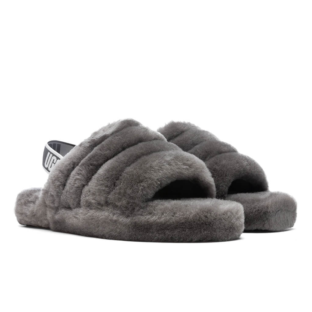 Kids Fluff Yeah Slide Charcoal