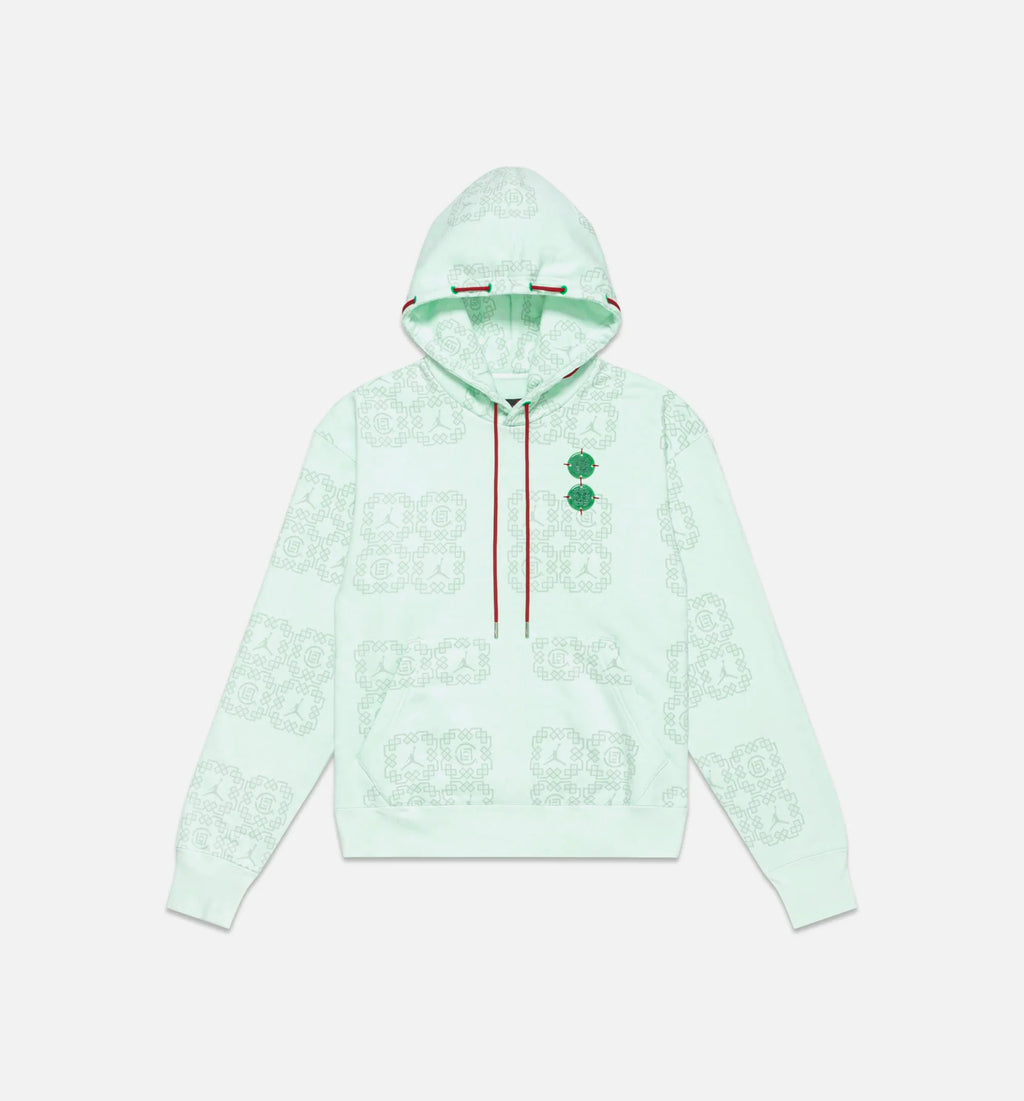 Jordan x CLOT AOP Fleece Hoodie Mens Hoodie Green