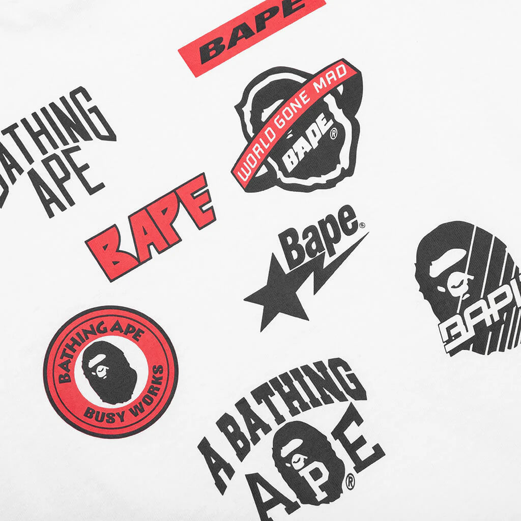 Kids Emblem Print Tee White