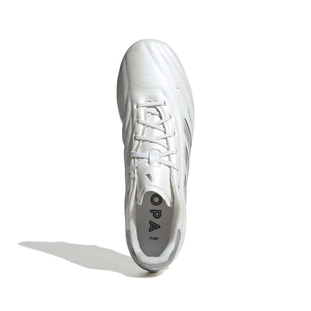 adidas Copa Pure 2 Elite FG Firm Ground Soccer Cleats White Silver Metallic