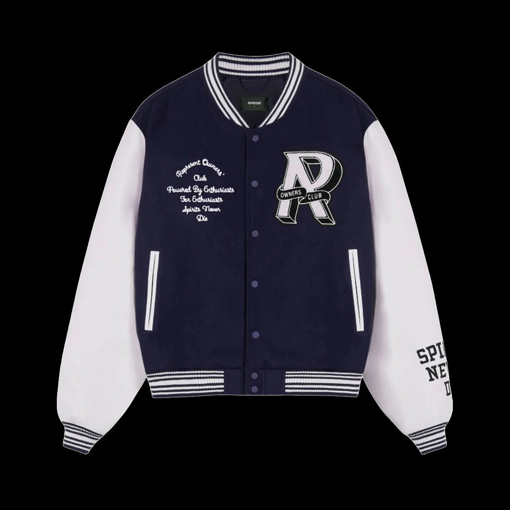 Represent Owners Club Varsity Jacket Midnight Navy
