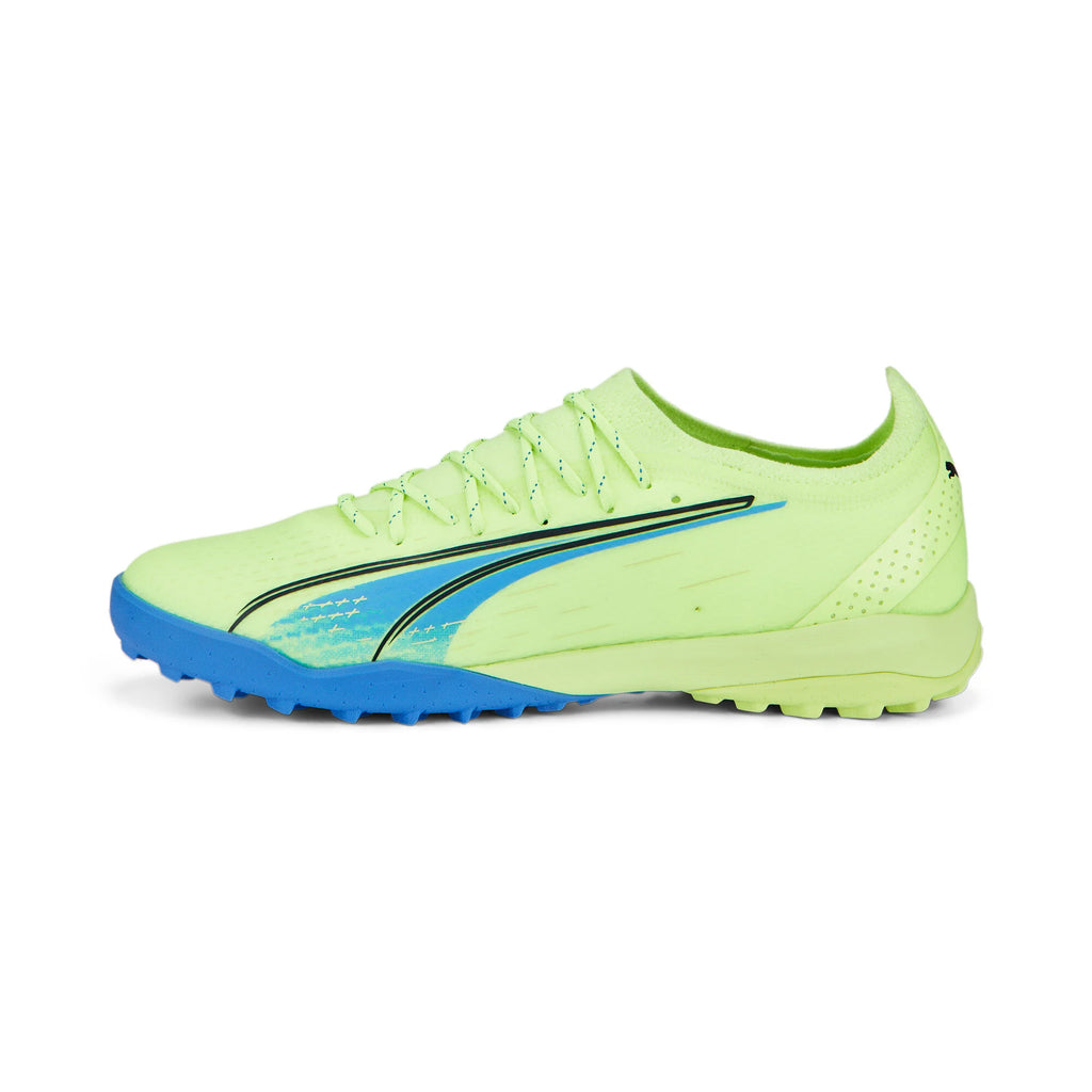 PUMA Ultra Ultimate Cage Turf Soccer Cleats Fizzy Light Parisian Night Blue Glimmer