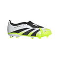 adidas Predator League Fold Over Tongue Youth Firm Multi Ground Soccer Cleats White Black