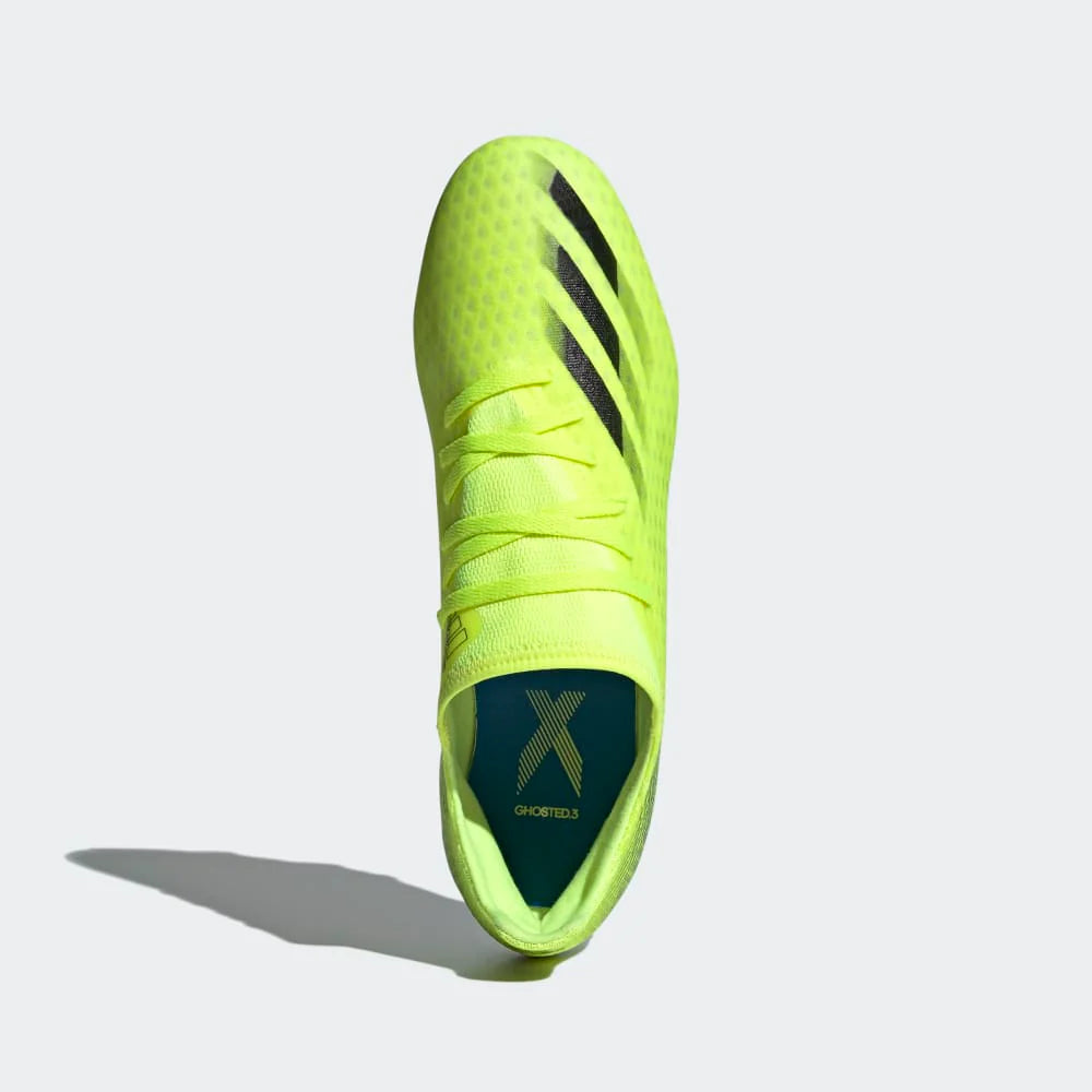 adidas X Ghosted 3 FG Firm Ground Soccer Cleats Bright Yellow Black White