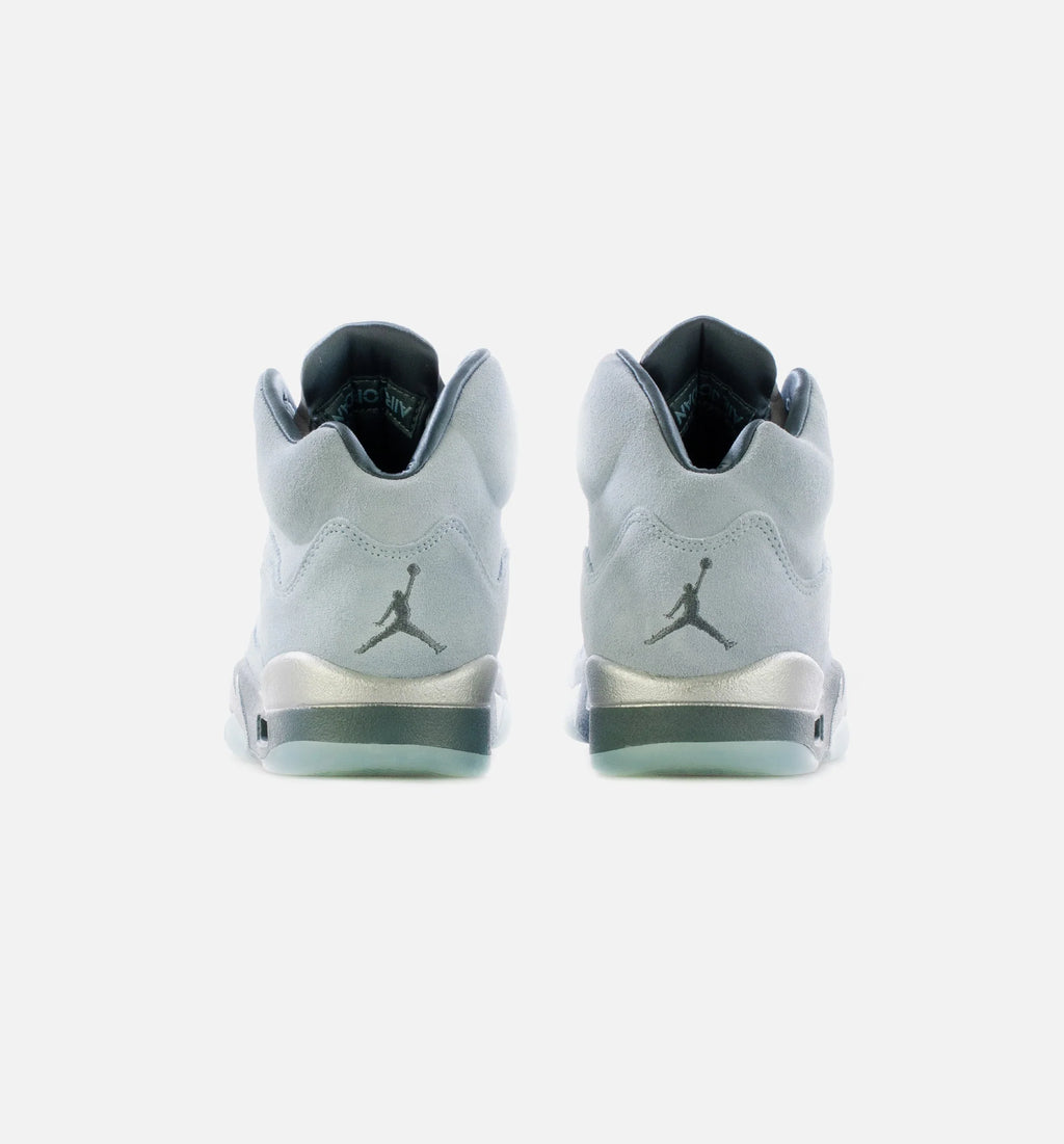Air Jordan 5 Retro Bluebird Womens Lifestyle Shoe Photo Blue Football Grey Metallic Silver White Limit One Per Customer