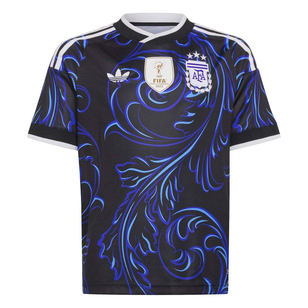 adidas Argentina Away Youth Soccer Jersey 2026 Black Blue