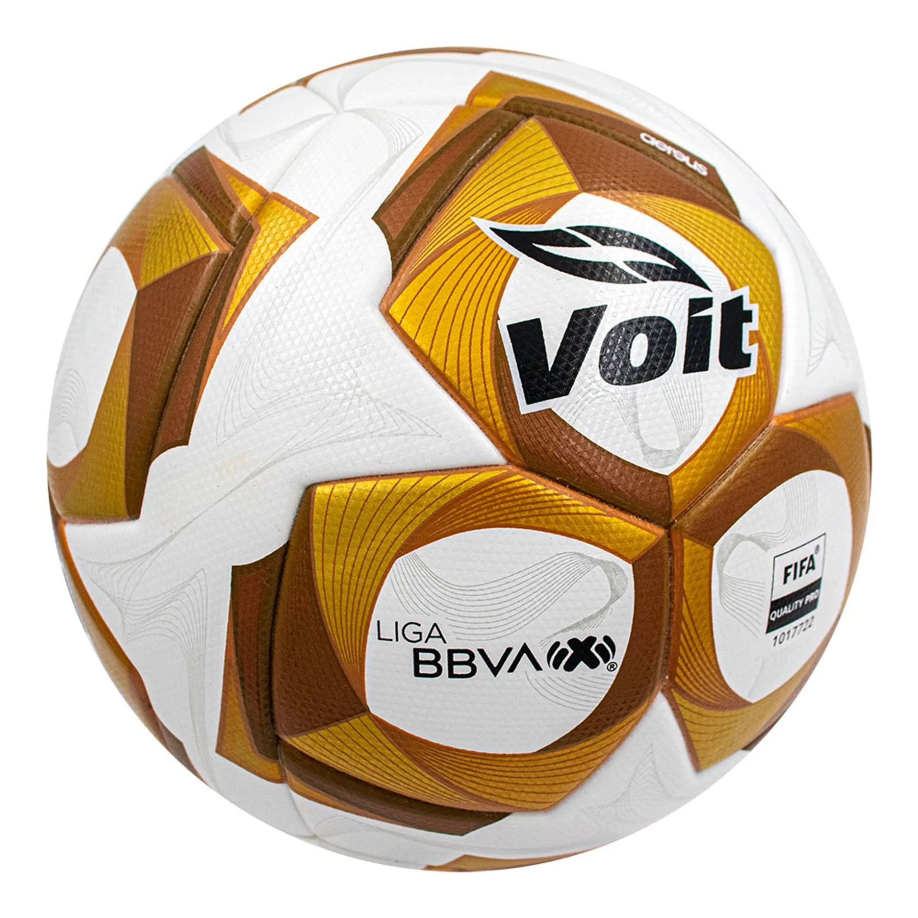 Voit AEREUS Liga MX Opening 2025 Liguilla Quality FIFA Pro Soccer Ball White Gold Black